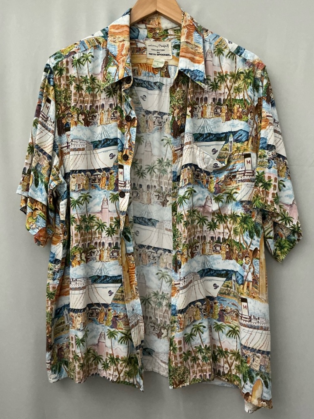 Guy Buffet Reyn Spooner Hawaiian Shirt Size L